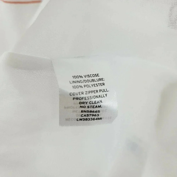 New Lewitt Women's Dress Sleeveless V-Neck Floral Print White Size 14 - Picture 8 of 8